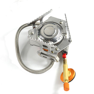 Φορητή κουζίνα για κάμπινγκ με 145mm ασήμι φορητό καυστήρα αερίου εξωτερικά