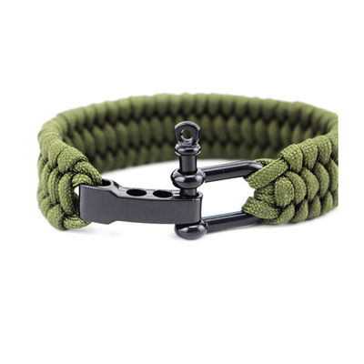 6-8 ιντσών Paracord Survival U Shackle βραχιόλι για εξωτερικές δραστηριότητες σε πάνω από 200 χρώματα