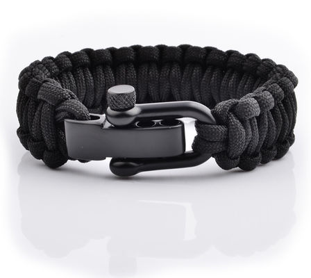 Βραχιόλι επιβίωσης Paracord με ρυθμιζόμενο μεταλλικό κουμπί και υλικό πολυεστέρα