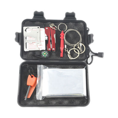 ΗΠΑ Φορητό μαύρο πρώτες βοήθειες Sos Survival Kit για εξωτερική κατασκήνωση έκτακτη ανάγκη μαύρο κιτ