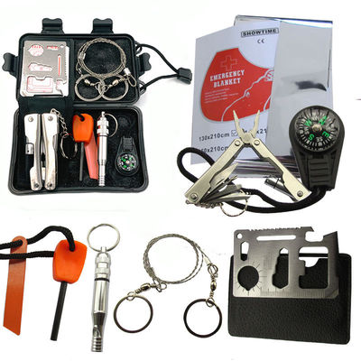 ΗΠΑ Φορητό μαύρο πρώτες βοήθειες Sos Survival Kit για εξωτερική κατασκήνωση έκτακτη ανάγκη μαύρο κιτ