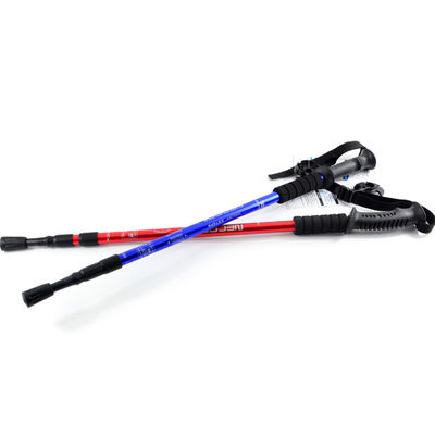 Ανεξάρτητο Alpenstock πεζοπορικό μπαστούνι 90-135cm 4 Τομέας Αλουμινίου τηλεσκοπικό μπαστούνι περπατήματος