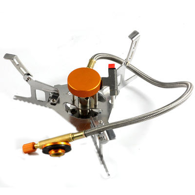 Φορητή κουζίνα για κάμπινγκ με 145mm ασήμι φορητό καυστήρα αερίου εξωτερικά