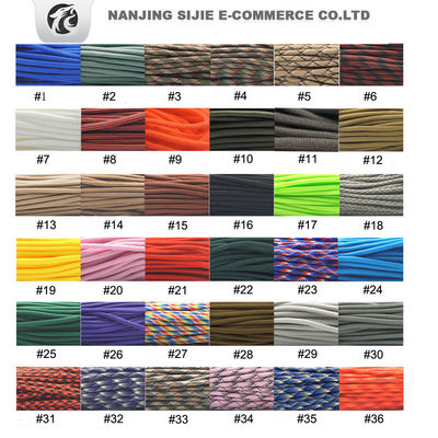 100FT 7 εσωτερικοί πυρήνες 550lbs Polyester 4mm Paracord PB0056 Προσαρμόσιμη για την αγορά σας