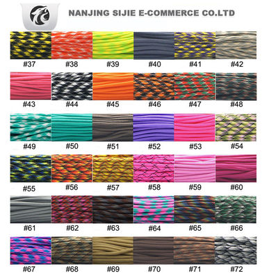 Τύπος III 550 Πολυεστέρα 4mm Paracord με 7 εσωτερικές ράβδους 100FT
