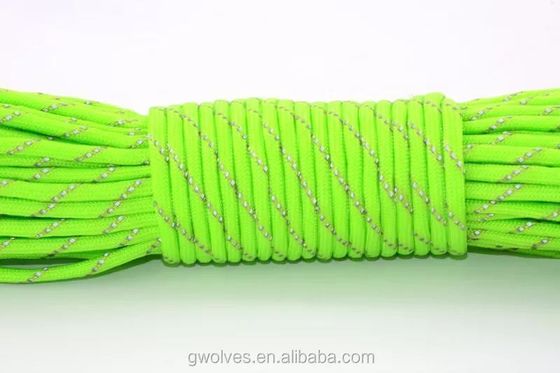 100FT 4mm 7 πυρήνες Διάσωση αλεξίπτωτου Polyester 550 Paracord σκοινί και ευέλικτο