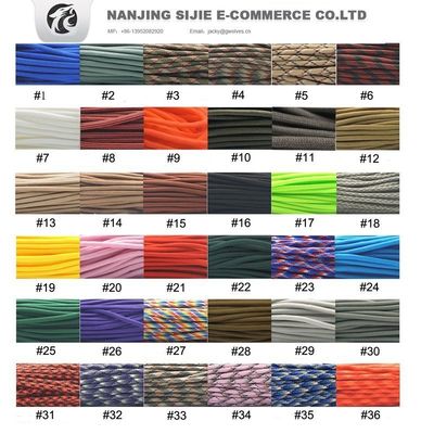 100ft Τύπος III 7 ράμφος 4mm 550 Paracord Αλεξίπτωτο Cord Lanyard σκοινί για συσκευασία