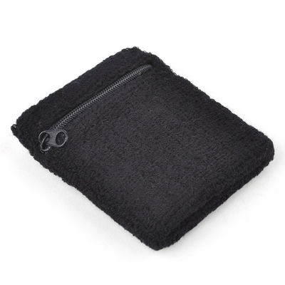 Ενήλικες M Custom Tennis Wrist Band Αναπνευστικό Sport Cotton Sweatband με Zipper Lock