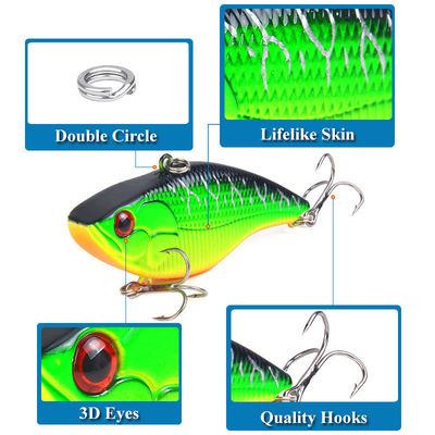 3D μάτι τεχνητό δόλωμα 6 Hook Minnow Αλιευτικά δόλωμα σκληρό πλαστικό κολύμβηση δόλωμα για ψαράδες