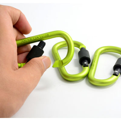 Κλειδακιέρα D σχήμα Αλουμίνιο Mini Carabiner Hook με 30-ήμερη επιστροφή και μεταλλική κλειδαριά