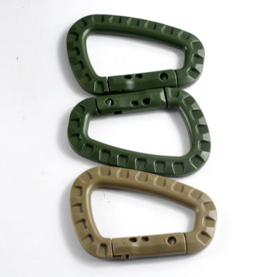 ΗΠΑ Αρχική πληρωμή Τακτικό D-Ring Molle Clip Keychain Ελαφρύ πλαστικό καραμπίνερ