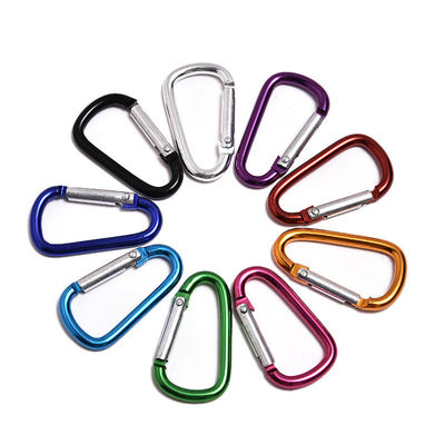5cm D σχήμα Αλουμινίου στρογγυλό Carabiner εξωτερική άνοιξη Snap Hooks και ανθεκτικό για εξωτερικό