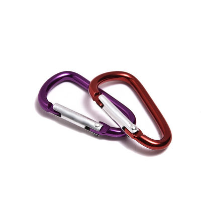 5cm D σχήμα Αλουμινίου στρογγυλό Carabiner εξωτερική άνοιξη Snap Hooks και ανθεκτικό για εξωτερικό