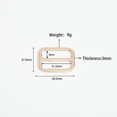 Ρυθμίσιμο κράμα ψευδαργύρου μετάλλου Tri Glide Slider Buckle 20mm 25mm 38mm για το κόστος αποστολής